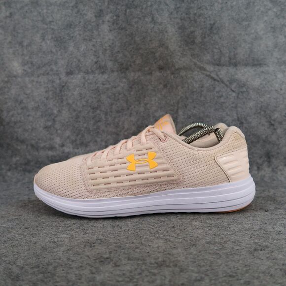 Under Armour Shoes Womens 10 Athletic Trainers UA Surge SE Running Sports Peach - Picture 4 of 13